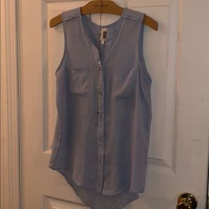 Periwinkle blue flowy dressy tank top Francesca’s